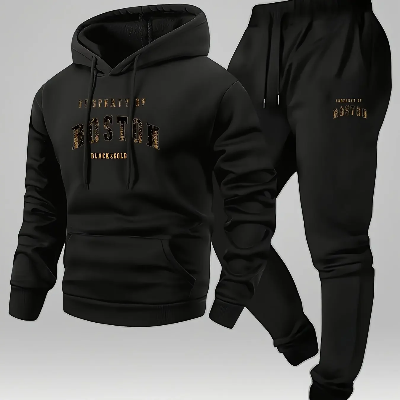 

Men's Printed Hooded Sweatshirt and Sweatpants Are Soft, Comfortable, Fashionable and Suitable for Daily Street Wear in Spring,