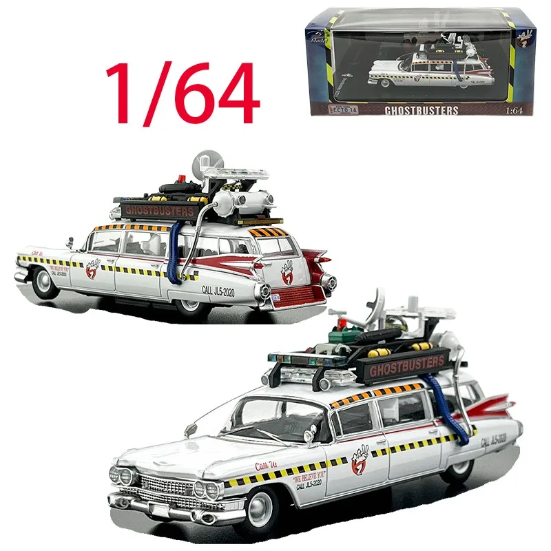 

YS литой под давлением масштаб 1/64 Cadillac модель автомобиля из сплава Cadillac Miller Ghostbusters Ecto-1 игровые транспортные средства игрушки для мальчиков оригинальная коробка