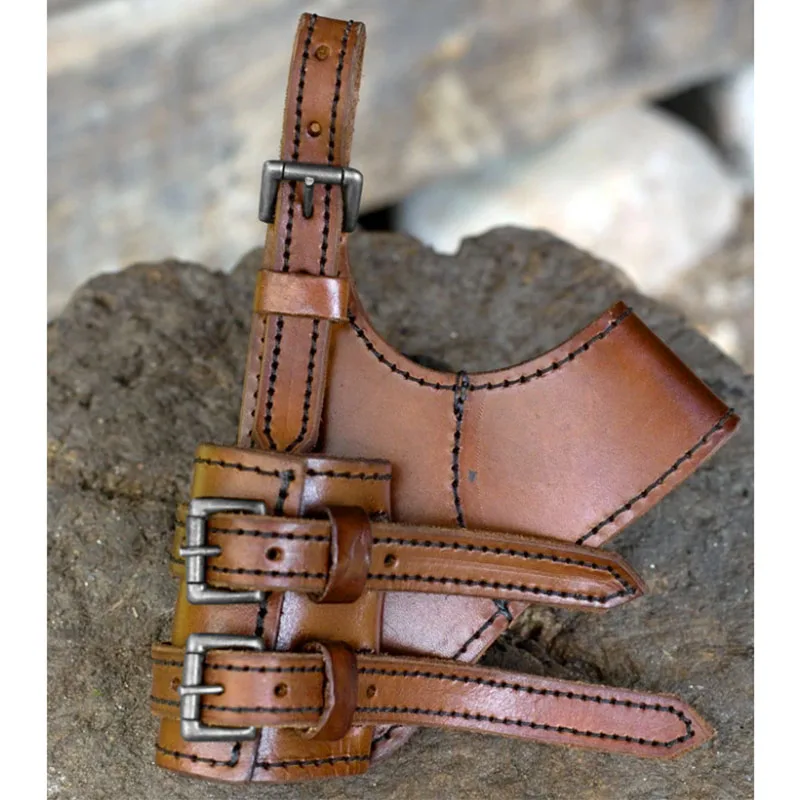 Średniowieczny Uchwyt na Miecz do Paska Skórzana Pochwica z PU Futerał na Miecz Męski Strój Rycerski Kostium Sceniczny Akcesorium Larp Steampunkowy Zestaw Kabury na Pas