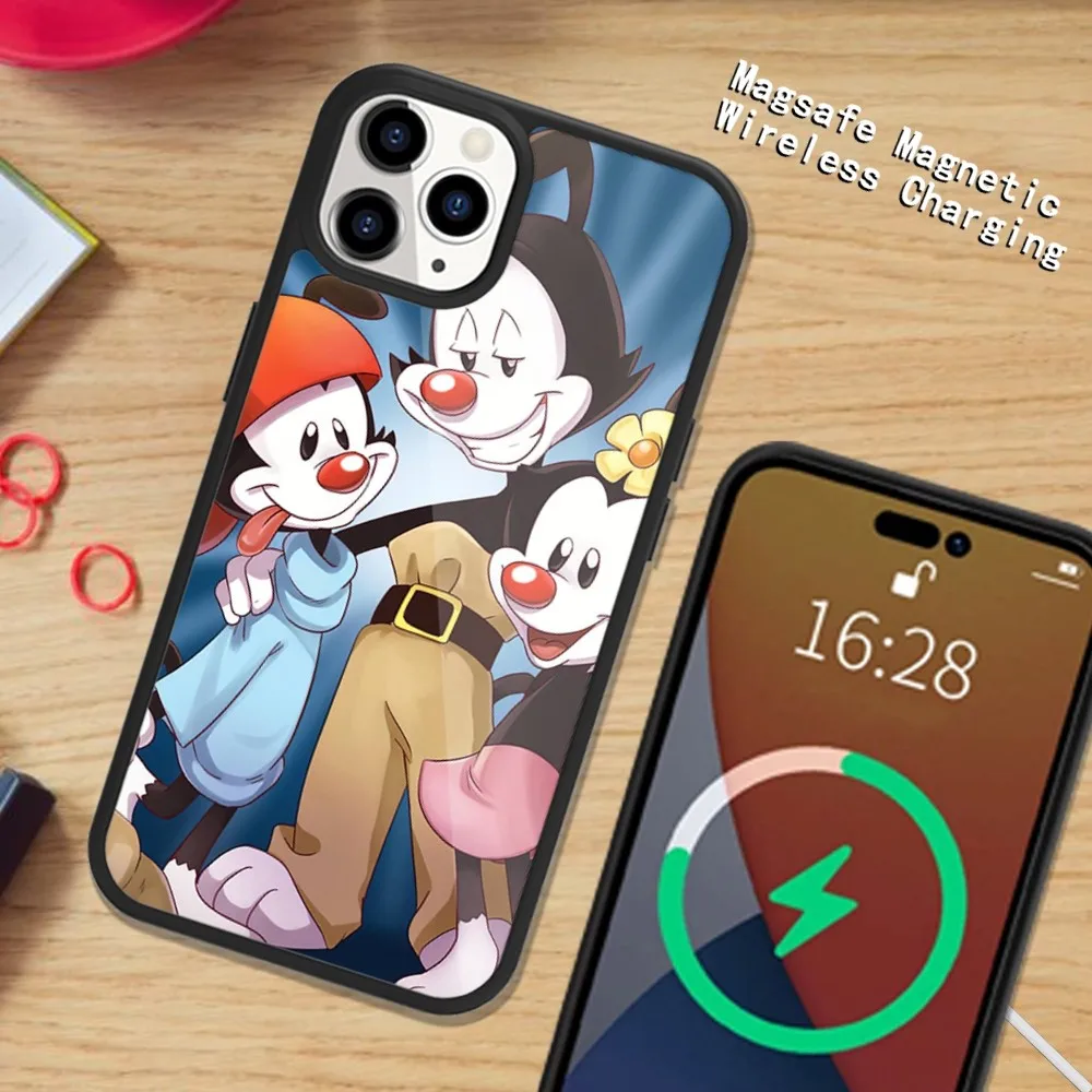 Animaniacs Cartoon Phone Case Magsafe Magnetic For iPhone 15 14 13 12 11 Plus Pro Max Wireless Charging