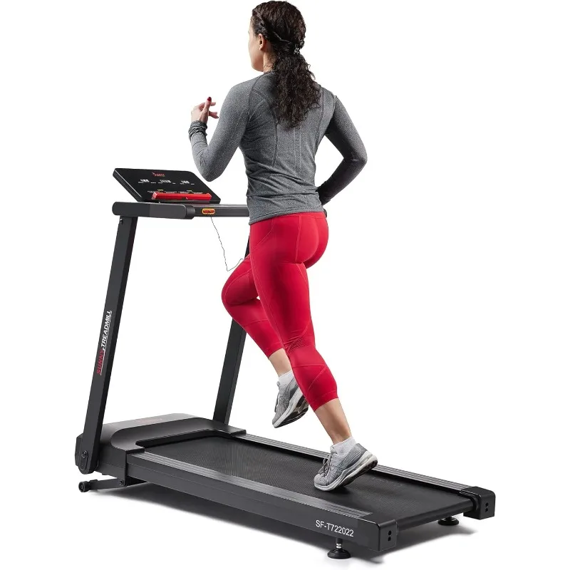 Interactive Slim Folding Treadmill with Advanced Brushless Technology, Enhanced Stabilization Exercise Machine Fitness Equipment