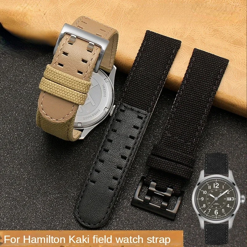 

Нейлоновый ремешок для часов Hamilton Khaki Field Battle H 705751 H 682010 Двухрядный ремешок для спортивных часов с пряжкой, браслет 20 мм