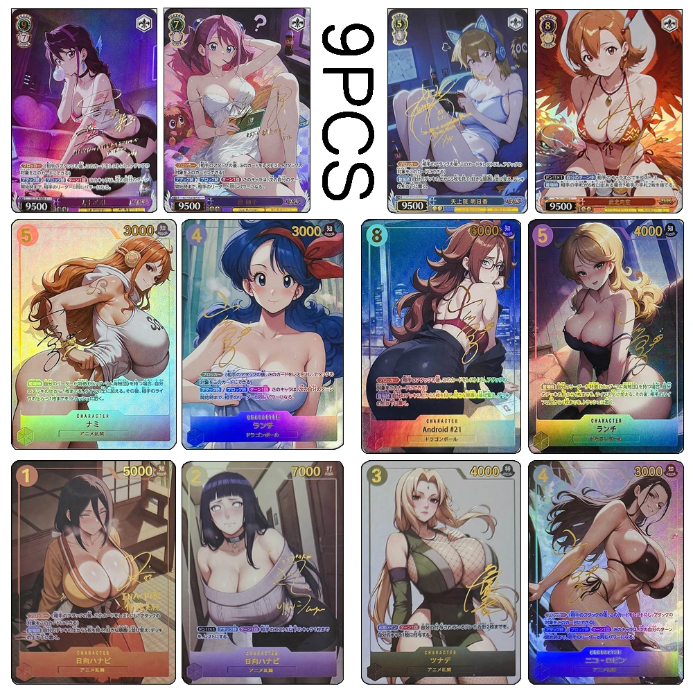 

Yu-Gi-Oh Yor Forger 9PCS/SET Anime character collection cards Nami Yamato Vivi Gold signature texture Birthday holiday gift boy