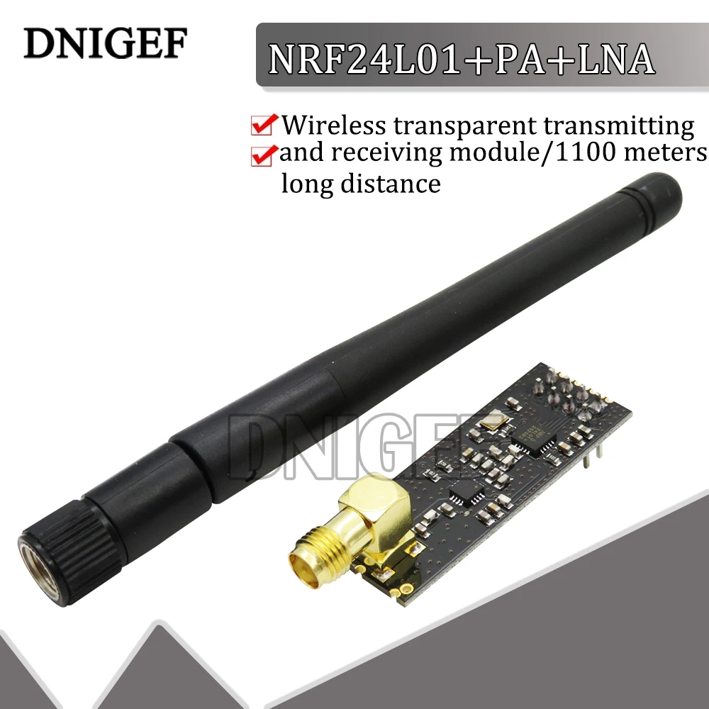 1Set 1100 Meters NRF24L01 Smart ElectronicsLong Distance NRF24L01/PA/LNA Wireless Transceiver Communication Modules With Antenna