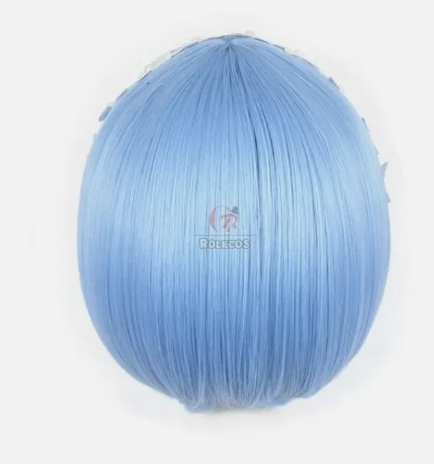 Starting Life in Another World Rem Anime Cosplay Wig Short Blue Bob Wig