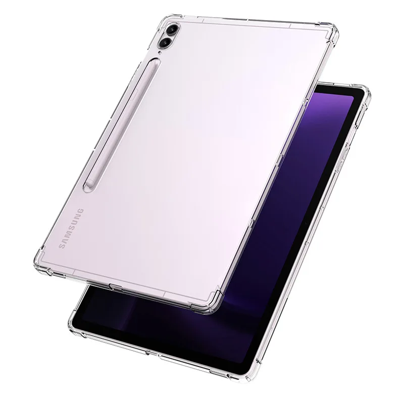 Transparent Case for Samsung Galaxy Tab S10 S9 Ultra 14.6 inch Tab S10/S9+ FE 12.4 inch Soft Tpu Airbag Cover Funda for S10 FE+