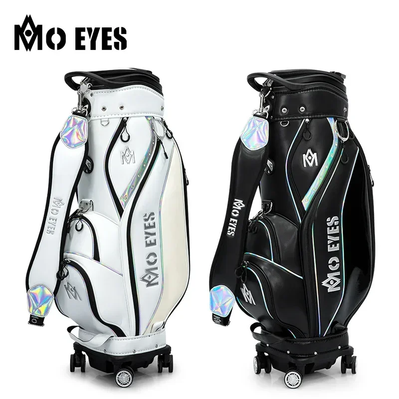 PGM Magic Eye's New Product Golf Bag, Women's Telescopic Standard Bag, Two Items, Four-wheel Flat Push Air Consignment M22QB02