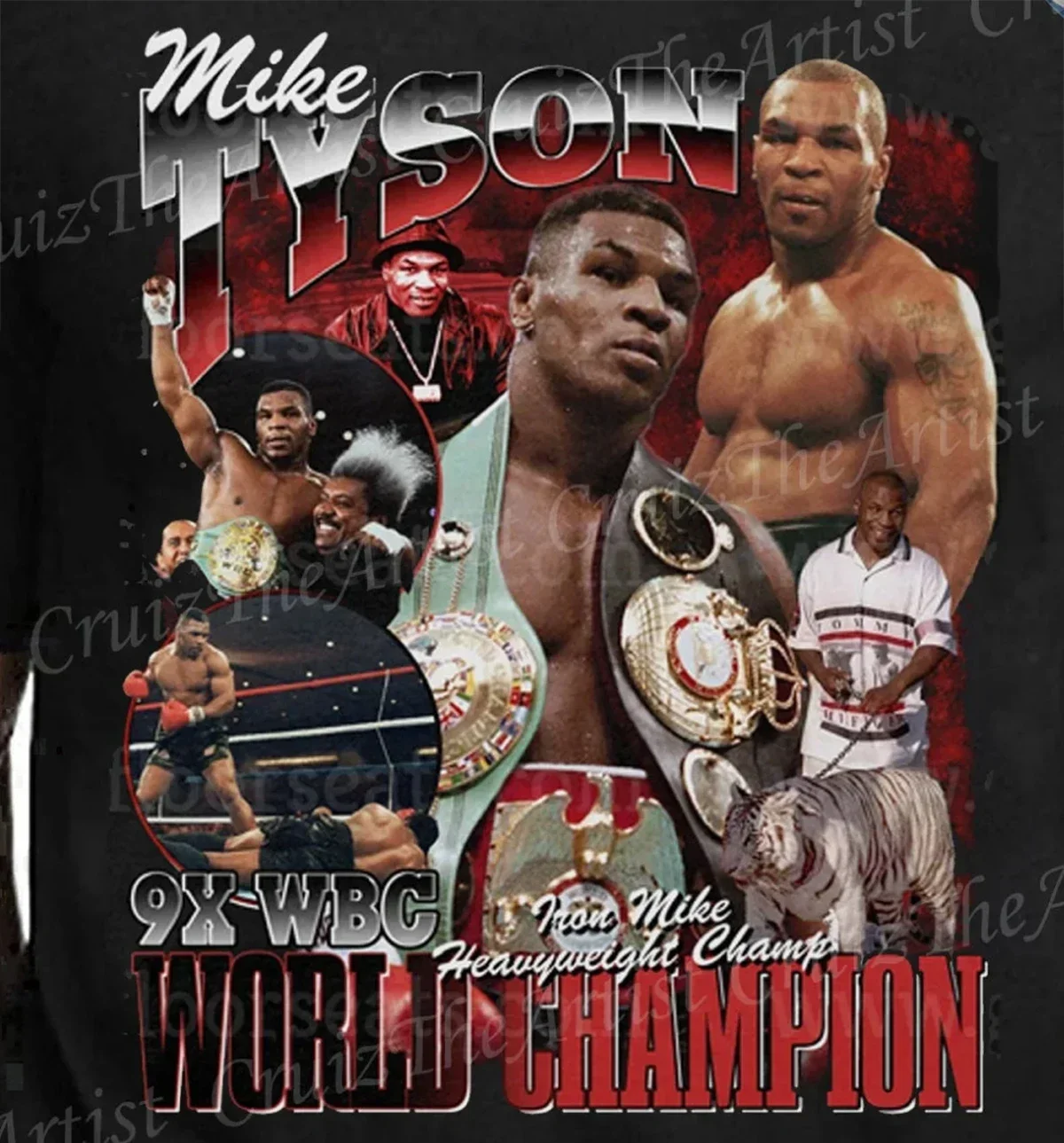 

Mike Tyson World Vintage Iron Mike T-Shirt 100% Cotton O-Neck Short Sleeve Summer Casual Mens T-shirt Streetwear