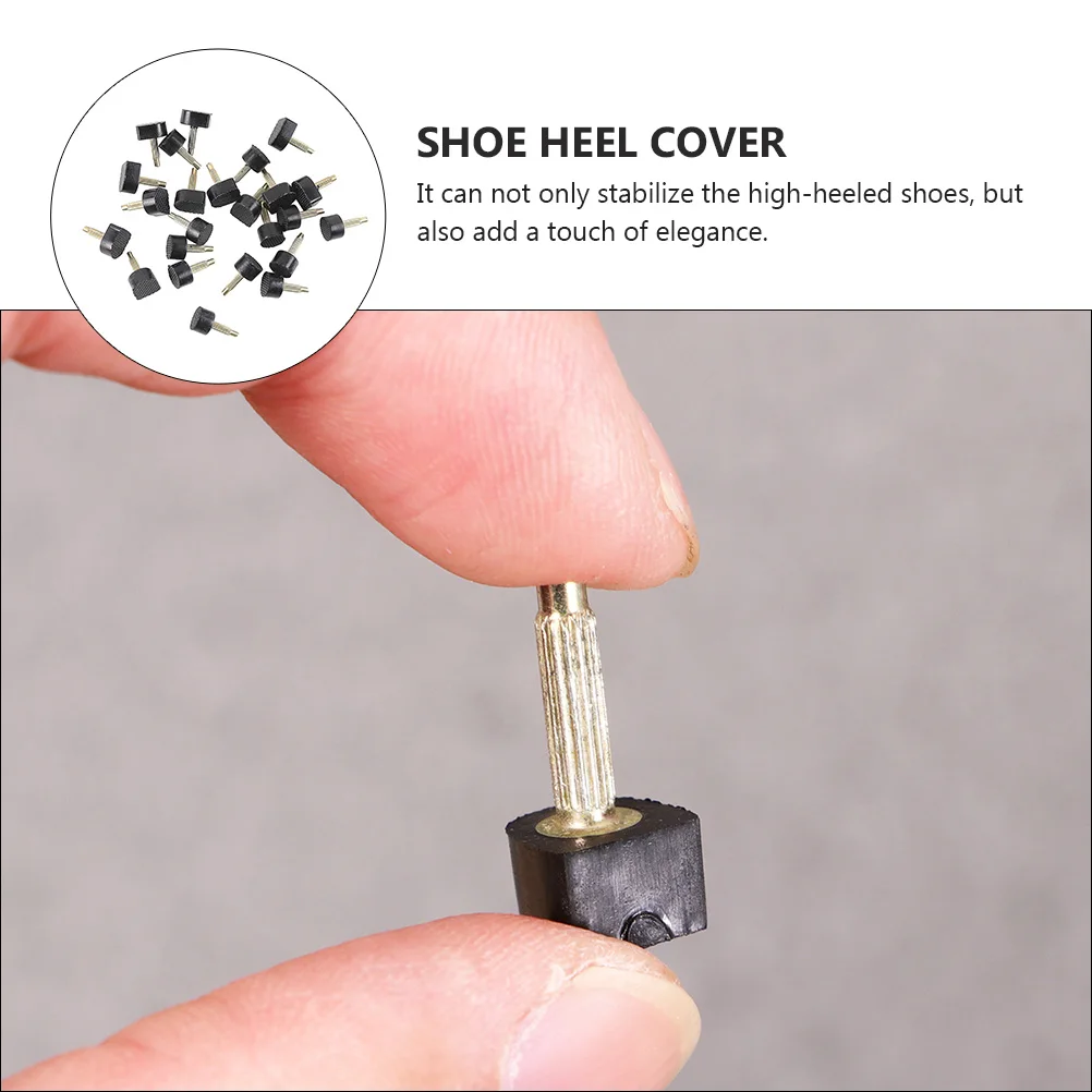 

Black High Heel Cover Protective Accessories Durable Oil Resistant Cold Resistant U Shaped For Stabilize Shoe Heel