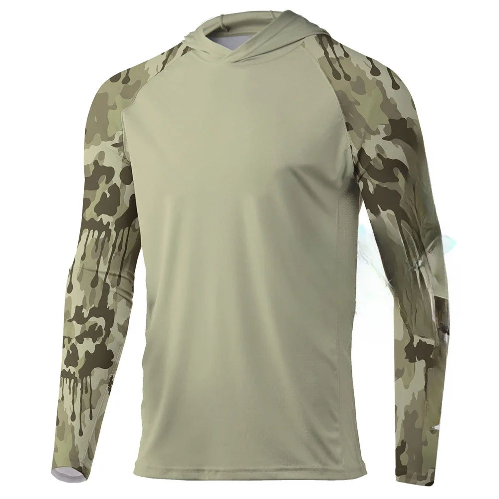 Fishing Wear Men T Shirt Hat Long Sleeve Jersey Hooded Sun Protection Upf 50 Breathable Angling Clothing Performance Shirts