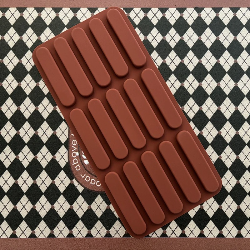 Silicone 15-finger Biscuit Mold Wax Bottle Candy Chocolate Ice Cube Popsicle Cookie Resin DIY Soap Ice Cream Mold