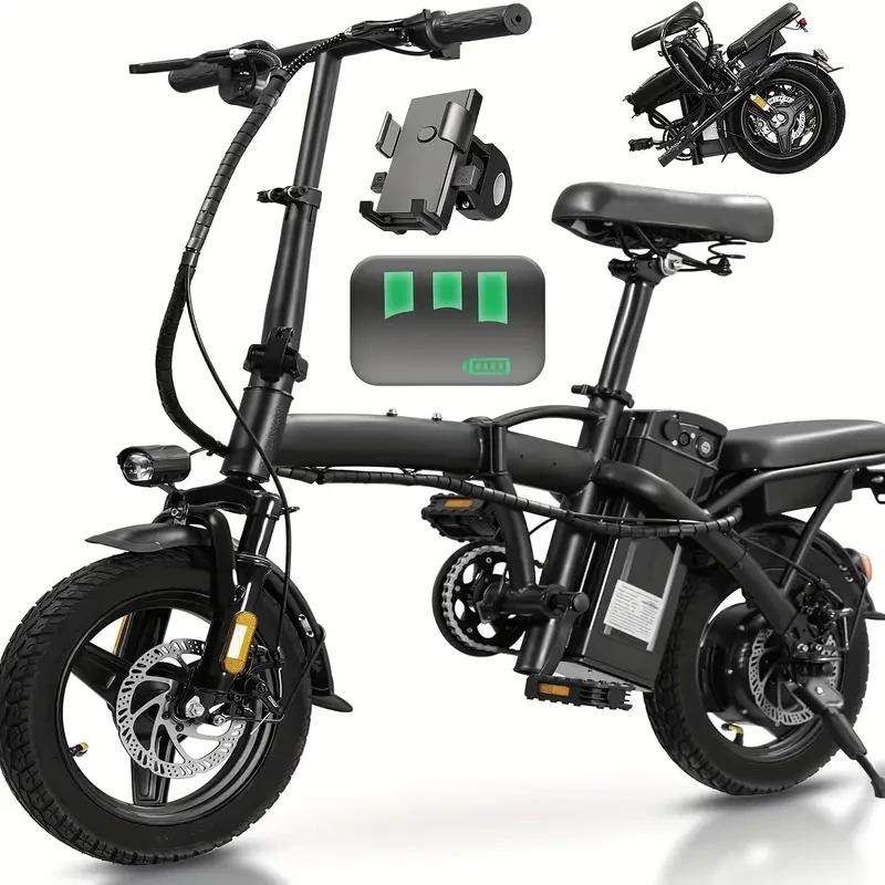 

Складной электрический велосипед для взрослых по США, 14-дюймовый городской велосипед с 10 амортизаторами, дешевый доступный электрический велосипед