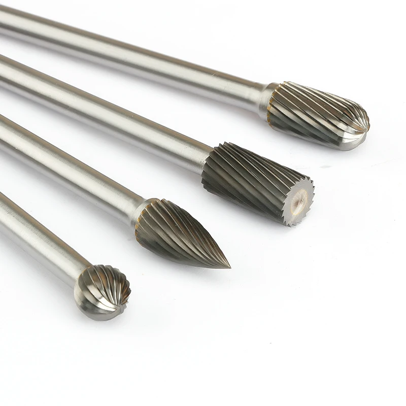Imagem -03 - Arquivos Rotativos de Carboneto de Tungstênio para Madeira Cortador Redondo Cilíndrico Fresa de Metal 150 mm Comprimento mm mm 10 mm 1pc