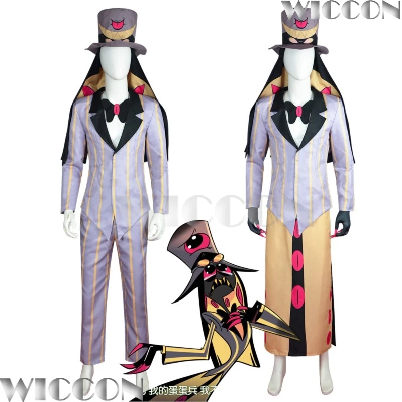 

Sir Pentious Hassbin аниме отель косплей костюм светло-фиолетовое платье брюки юбка 2 стиля мужчина женщина Cos фестиваль Хэллоуин вечерние