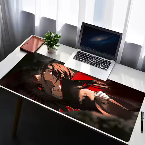 Mouse Pad Non Slip Rubber Mousepad Laptop Gamer Cabinet Keyboard Pad Office Computer Gaming Naruto Itachi Uchiha Desk Mouse Mat