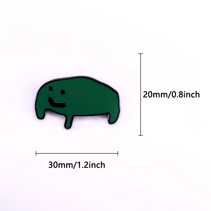 Triste petite grenouille dur émail broche mignon Kawaii Animal Badge chapeau sac à dos décoration cadeau