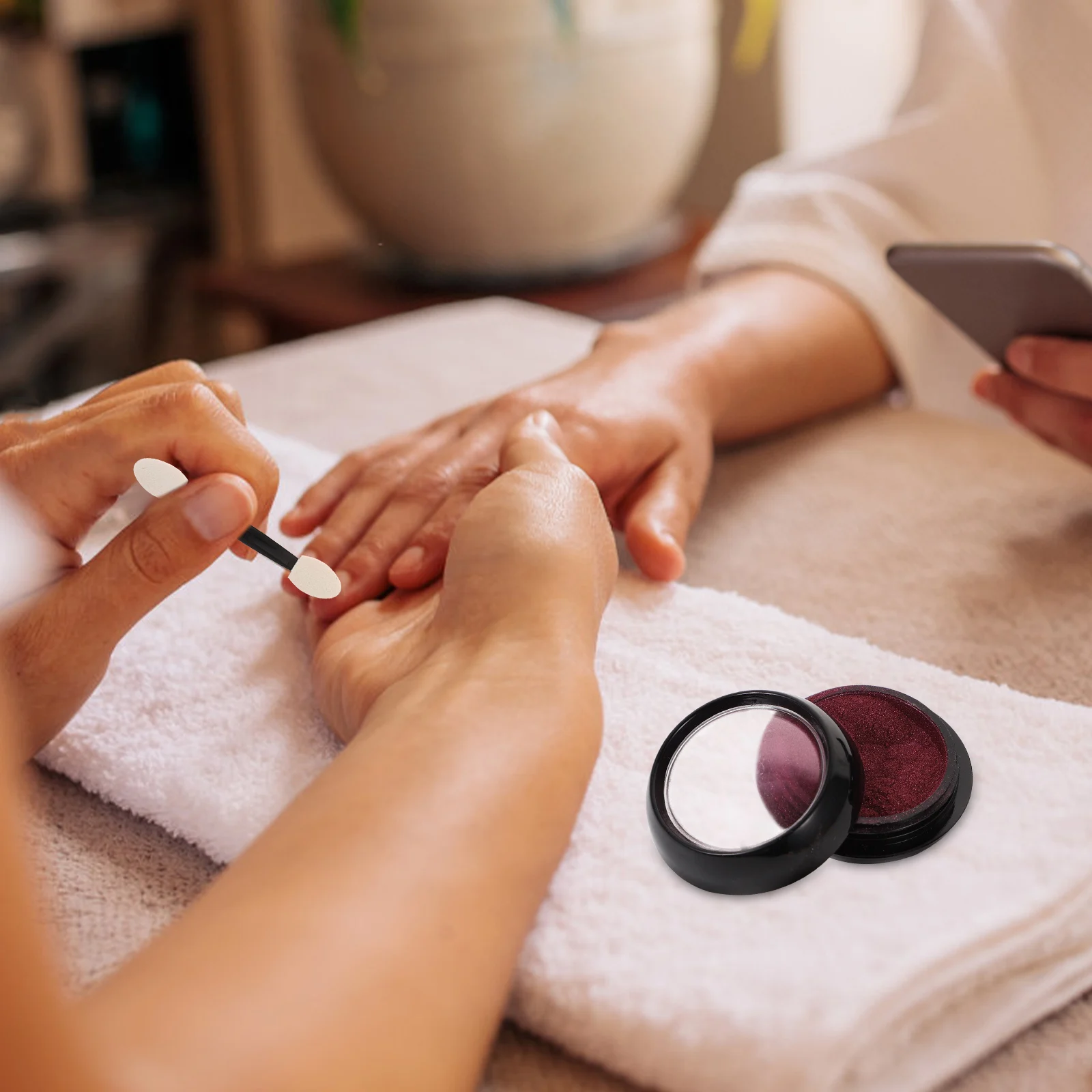 6セットネイルパウダーグリッターミラー効果DIYネイルアートデコレーション顔料ホログラフィックグリッターパウダーネイル用グリッター