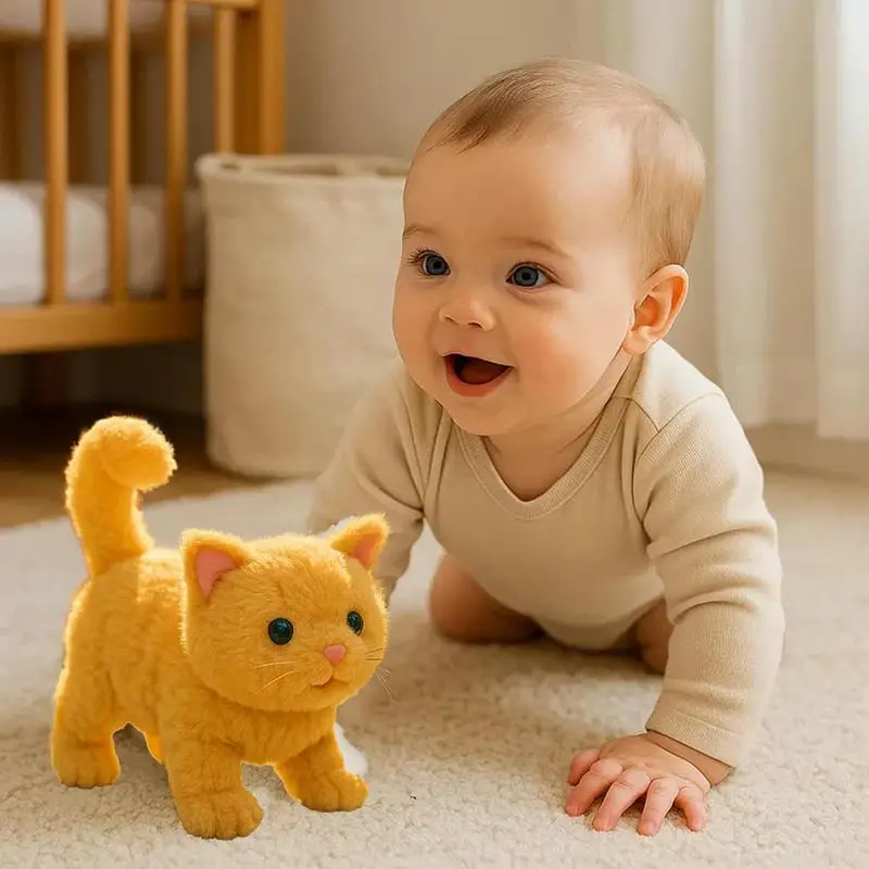 

Игрушки для котят для девочек, электрические поддельные кошки, милые животные, игрушки для дочери, девочек и мальчиков, сына, День матери, День благодарения, День святого Валентина