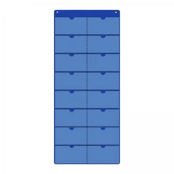 Pocket Chart for Classroom Calendar with 16 Pockets Wall Mount Storage Organizer for Teacher Supplies Homeschool