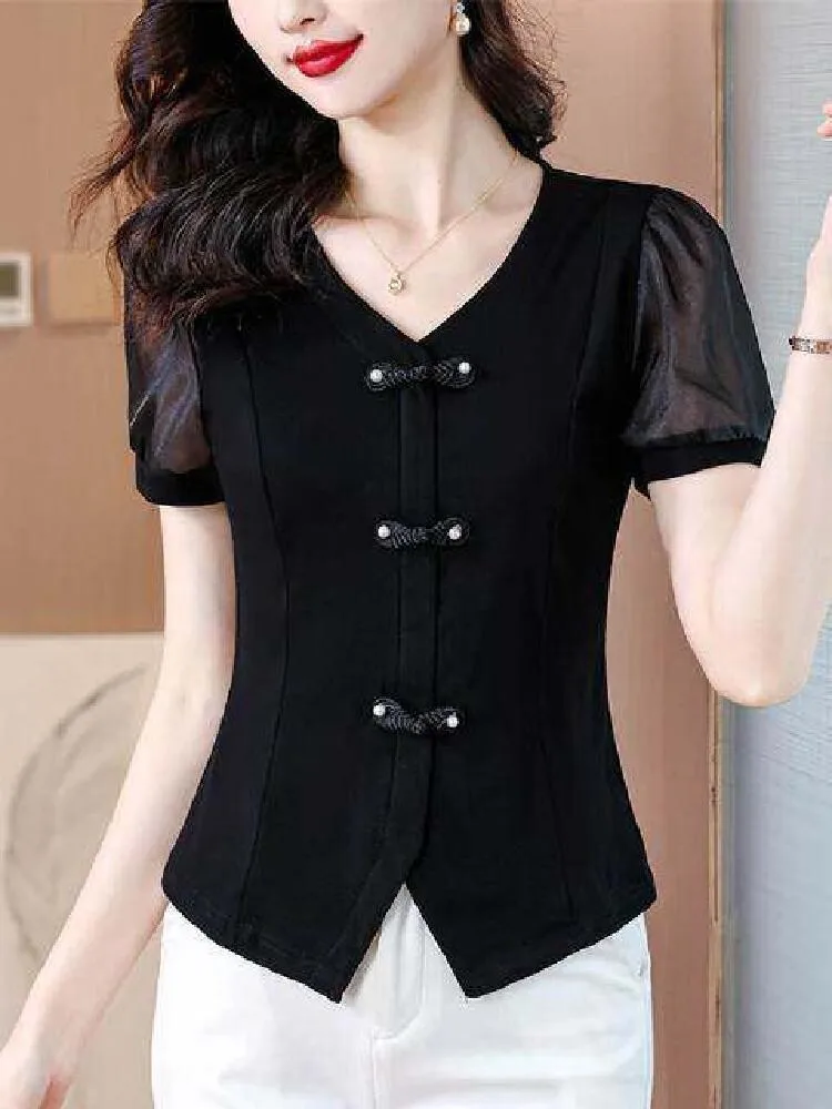 t-shirt-a-manches-courtes-tendance-coupe-ajustee-style-chinois-nouvelle-collection-ete-petite-taille-chemisier-court-tendance-pour-maman-avec-poche-cache-mouchoir
