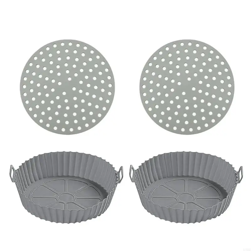 L8RE 4 pièces friteuses à Air réutilisables Pots accessoires friteuses à Air Inserts friteuses à Air pour four