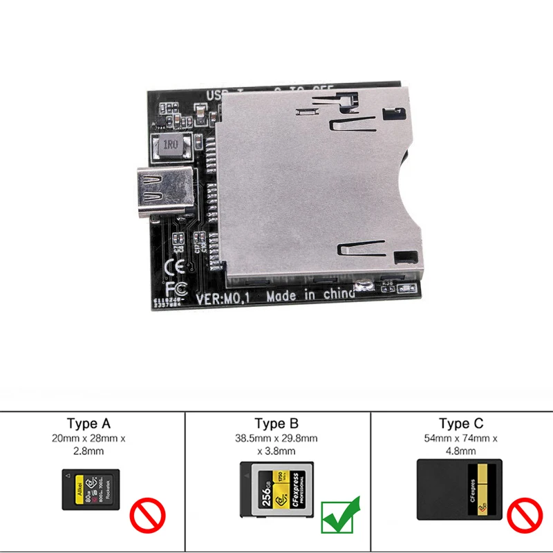 

Новый портативный кардридер с Type C на CFexpress B 10G CFE B, карта памяти без привода для ноутбука, компьютера, телефона, для MacBook iPad Chromebook