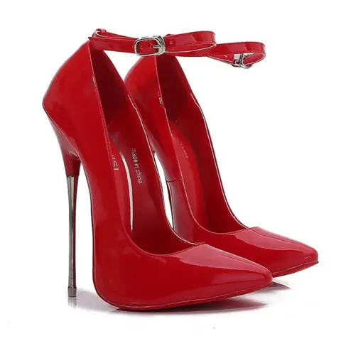 16 cm Sexy High Heels Frau Pumpen Ferse Weibliche Schuhe Nude Rosa Stiletto Büro frauen Leder Schuhe Größe 46 Tacones de Tiras