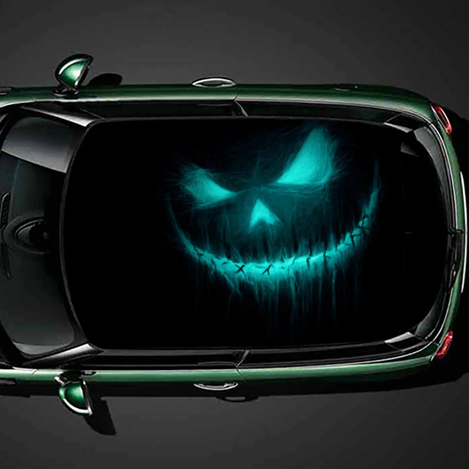 

Spooky Creepy Ghost Car Roof Sticker PVC Self Waterproof stick , Striking Auto Exterior Accessories Decoration Protect Gift For