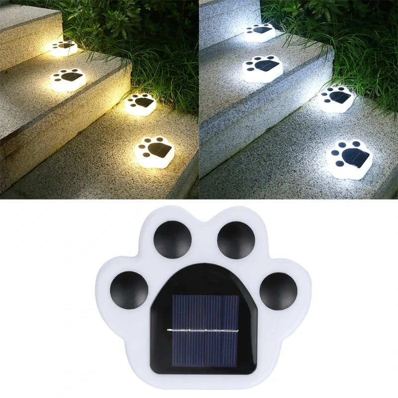 Luci da giardino per zampe di gatto da giardino a energia solare per esterni