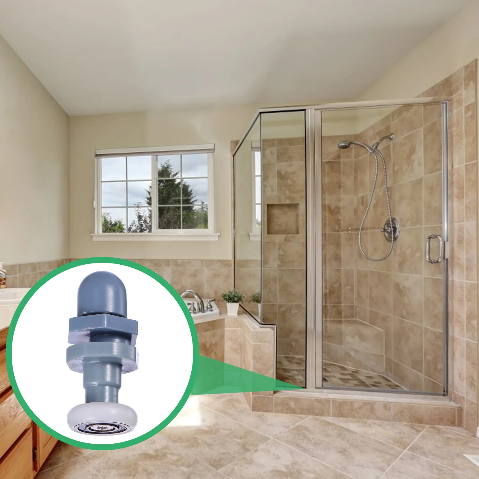 

12pcs Ultra-Quiet Shower Door Rollers Replacement Glass Sliding Pulleys For Bathroom 19Mm Durable Low-Noise Wear-Resistant