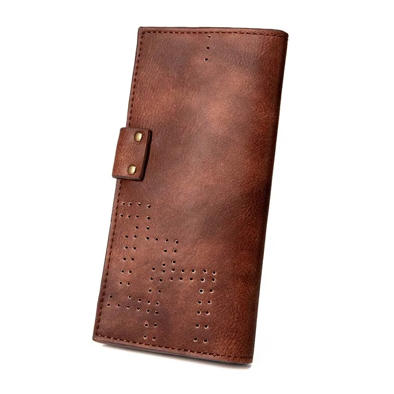 2023 Punk Vintage Long Wallet Pu Leather Id Card Holders Wallets for Women's Men's Credit Business Card Holder Coin Purses Gifts