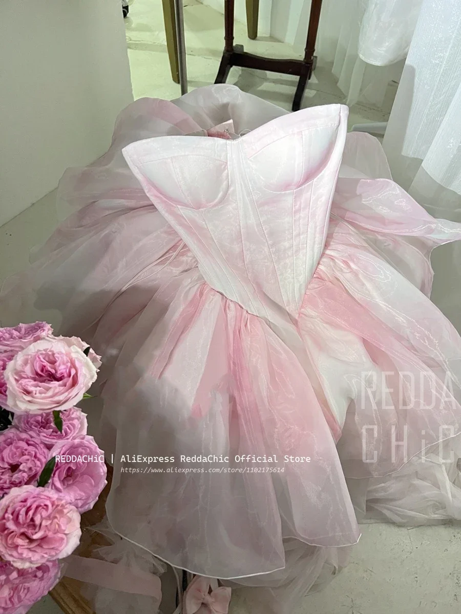 Kawaii Ruffle Puffy Women 3-piece Set Dress Underskirt Shawl Shrug Princess Pink Mini Evening High Low Dress Lolita Tutu Train