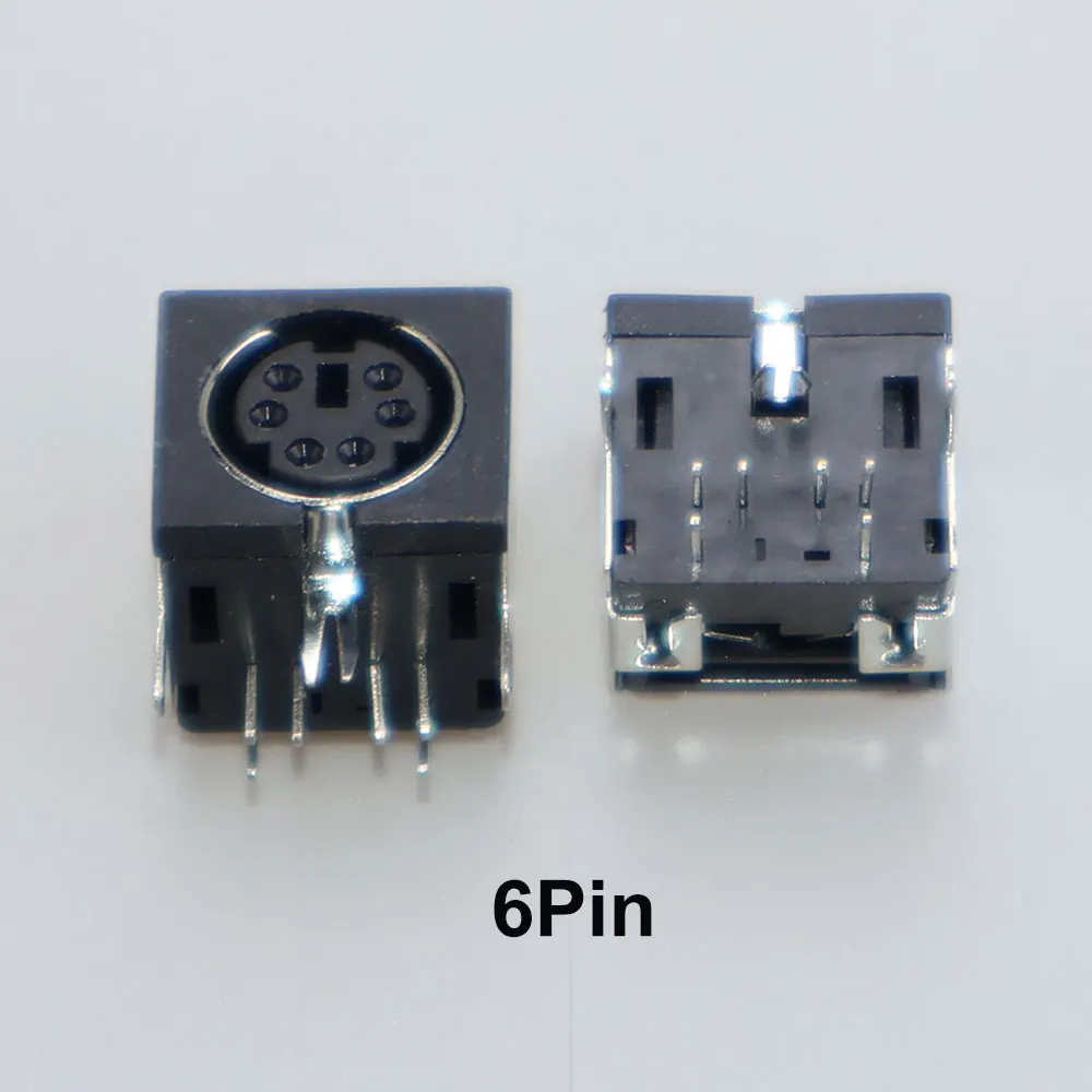10 stks Terminal Audio Video Din Vrouwelijke Socket Connector S-video PCB Mount 3/4/5/6/8/9Pin Zilver Tone PS2 Circulaire DIN Micro Jack