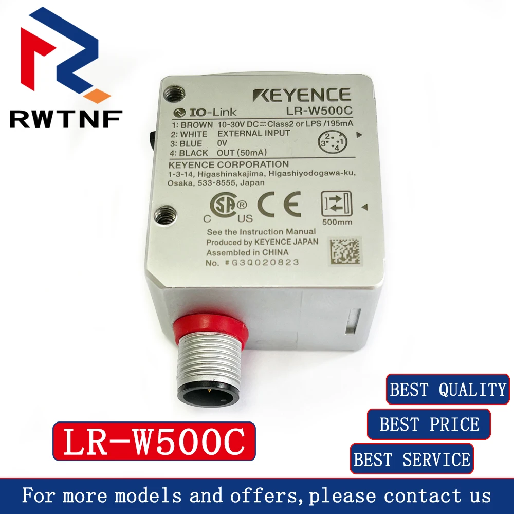 Brand New Genuine LR-W500C Genuine KEYENCE M12 connector white light spot photoelectric sensor