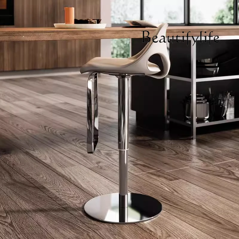 

X Adjustable Height Bar Stool Chair Swivel Unique Modern Luxury Brown Bar Stool Breakfast Nordic Sturdy Banqueta Furniture
