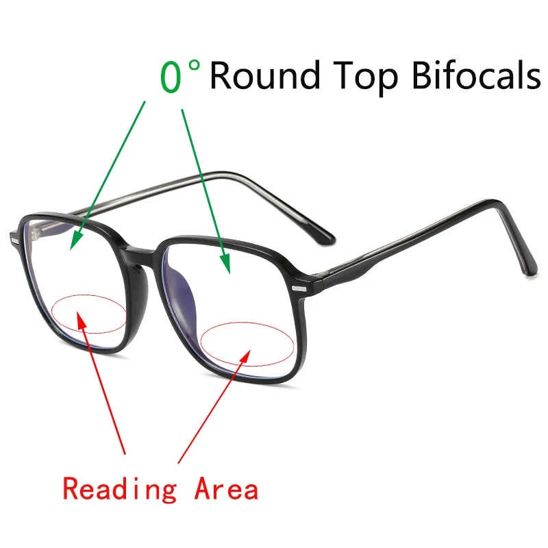 

New Women Men Anti Blue Light Bifocal Reading Glasses Far Near Magnification Eyewear Square Computer Readers