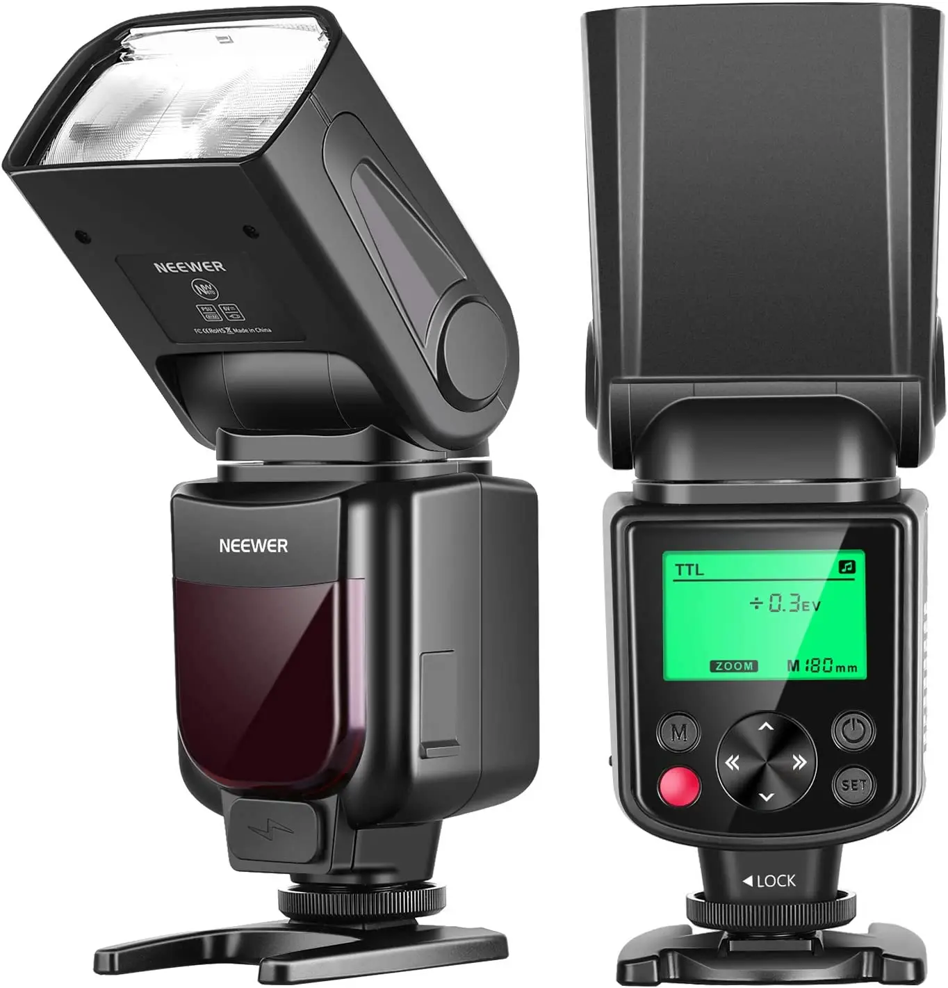 

Neewer NW-670 TTL Flash Speedlite with LCD Display for Canon 7D Mark II, 5D Mark II III, IV,1300D, 1200D, 1100D, 750D, 700D, 60D