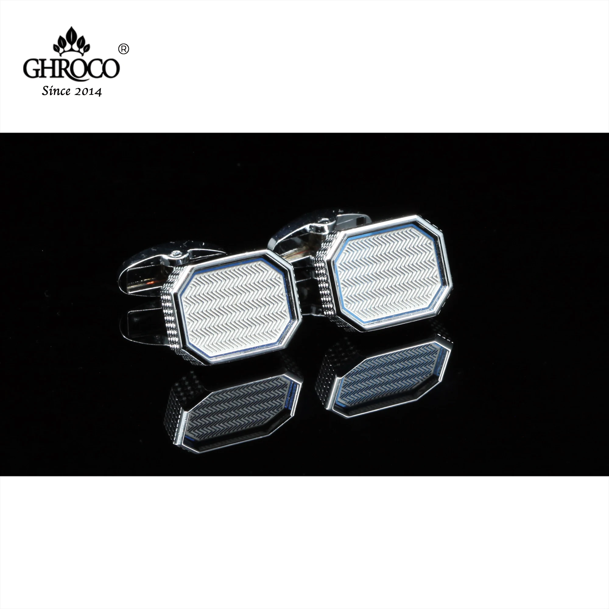 GHROCO High Quality Exquisite Surface Metal Pattern Shirt Cufflinks Fashion Luxury Gifts for Business Men Women and Wedding