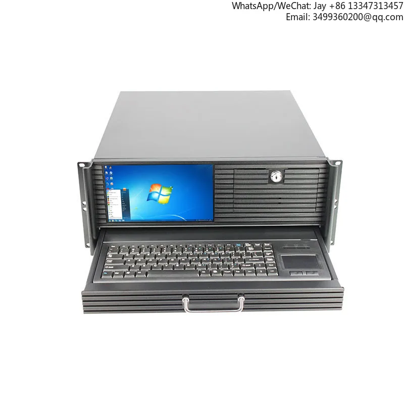 

4U 19inch Industrial Rackmount Server Case With LCD Touch Screen And Keyboard ATX PSU Stock With Fan