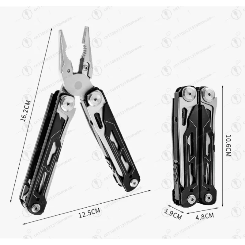 折りたたみ式マルチツール-128-in-1-交換可能なワイヤーカッター付き、ステンレス製のアップグレードされたハサミ-キャンプ-ハイキング-サバイバルツール
