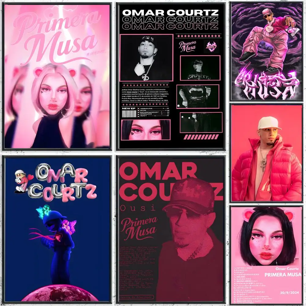O-Omar Courtz PRIMERA MUSA Poster Self-adhesive Living Room Bedroom Party Bar Decor Moisture-proof Fade-resistant