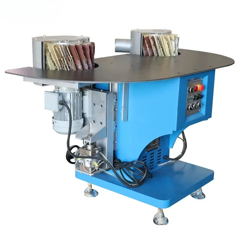 Double Working Stations Edge Sander & Denibbing Machinery Shaped Edge Sanding Machine for MDF Furniture Woodworking Industries