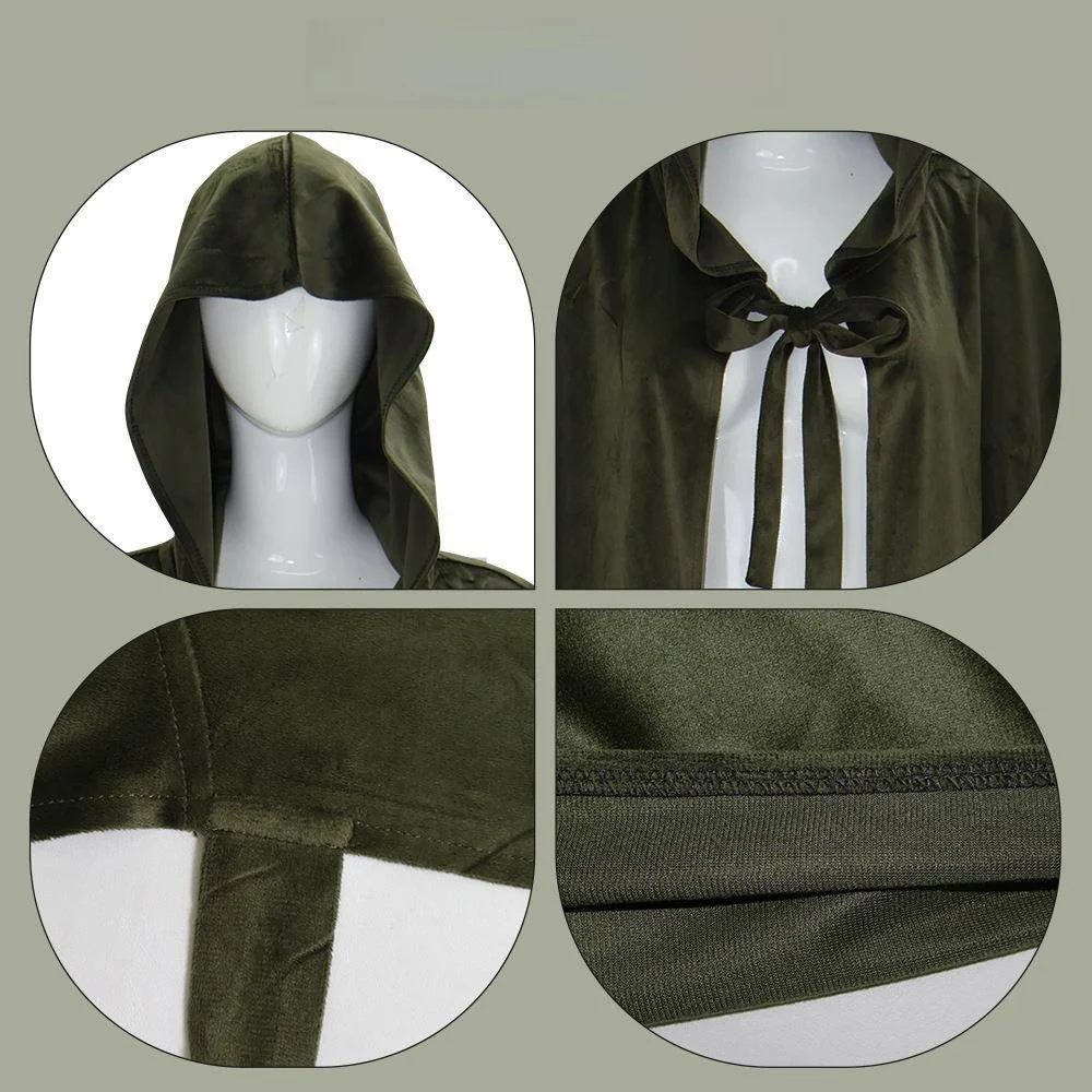 Disfraz medieval Capa de cosplay Túnica larga con capucha een Bla loween Par Dr up Ropa Étnica tradicional para mujer...
