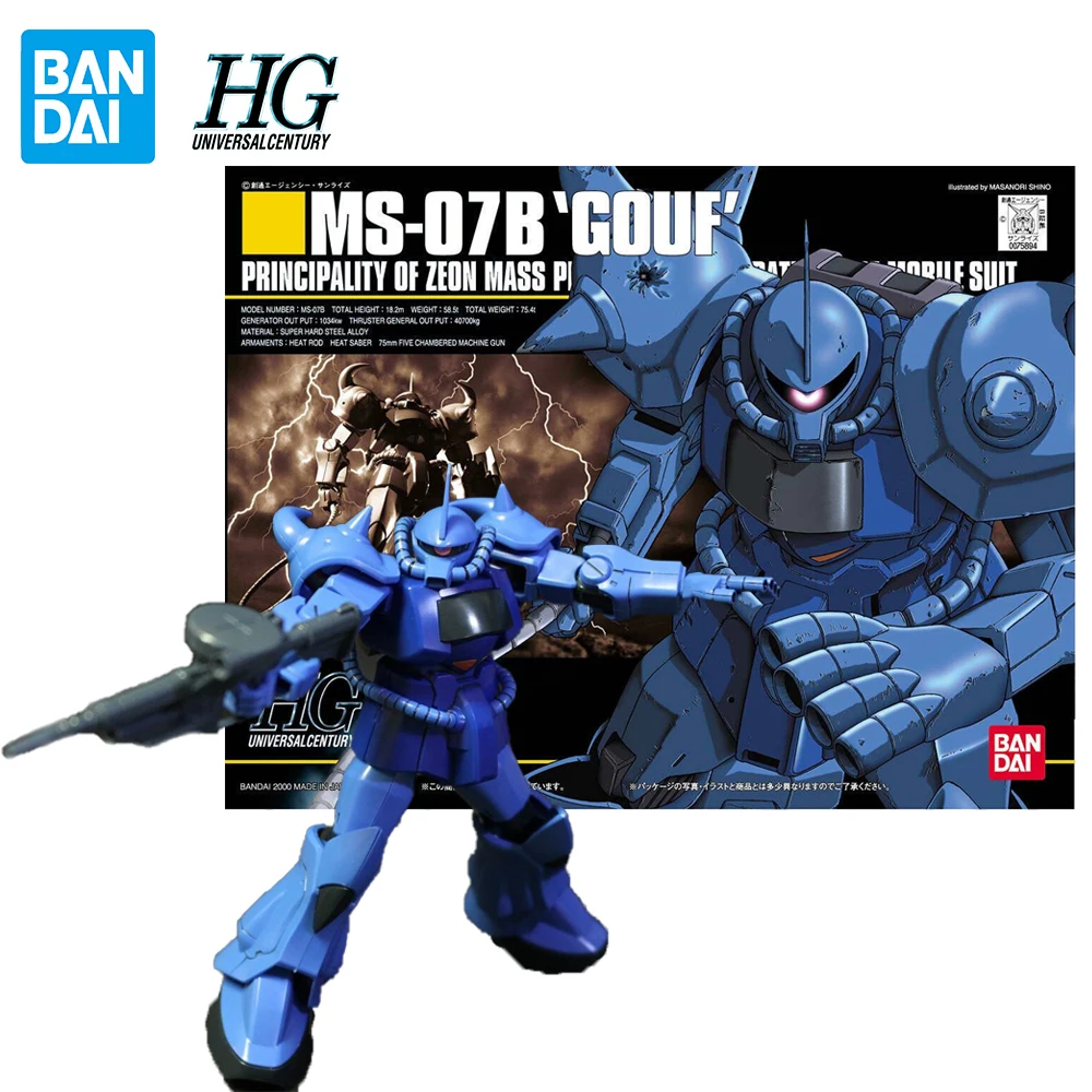 

Женская оригинальная Bandai Gundam HGUC 1/144 дюймов, настольные украшения, аниме модель, коллекционная фигурка, подарок-робот