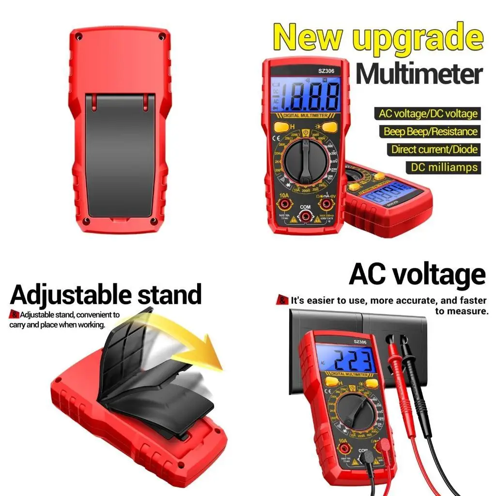 

R9UF Electronic Digital Multimeter Blue Backlights Display 15Minute Auto Shutdown