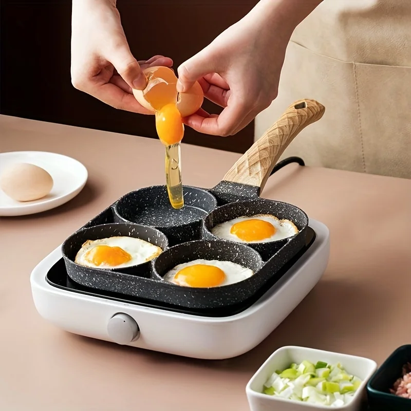 1set Kitchen Egg Frying Pan Nonstick Pancake Pans 3/4-Cups Cookware Pancake Pan Egg Pan Suitable for Gas Stove Induction Cooker