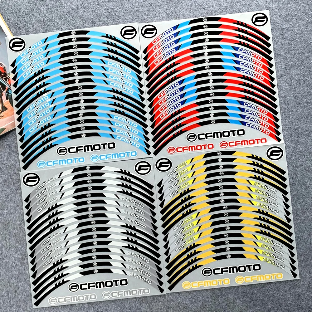Per CFMOTO Cerchione Adesivi 17′′ Hub Decal Stripe Tape Adesivo cf moto 250SR 300NK 450SR 650NK 650MT Accessori Moto