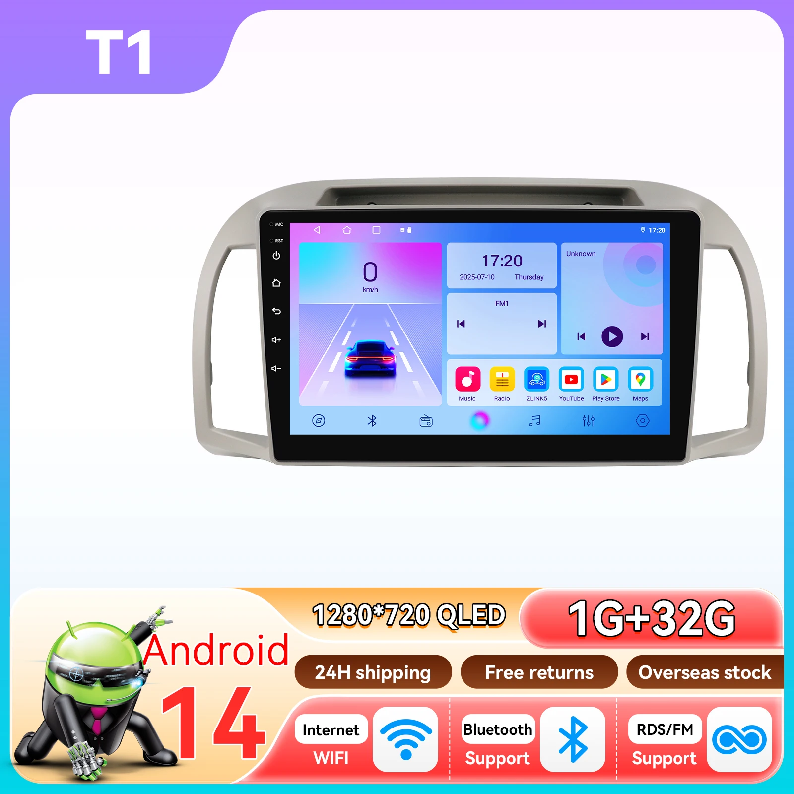 Hizpo AI Carplay Android Autoradio voor Nissan March Micra K12 2002-2010 Navigatie Auto GPS Head Unit Stereo 5G WIFI Multimedia
