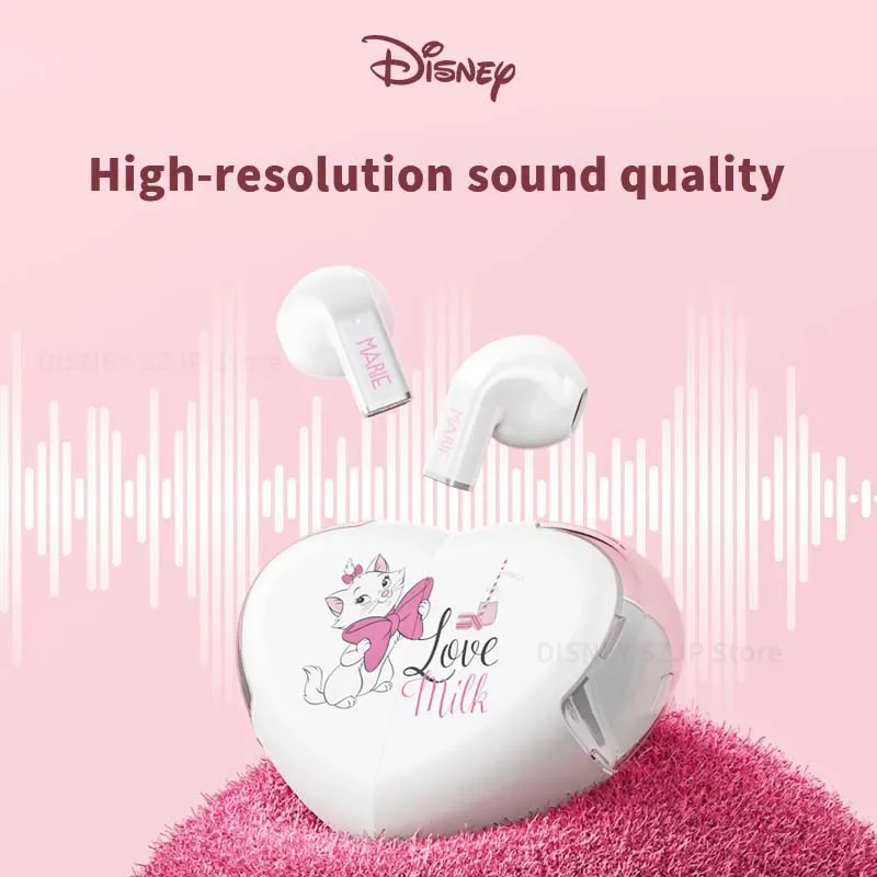 ديزني K520 على شكل قلب للتدوير سماعة لاسلكية تعمل بالبلوتوث سماعات HIFI الصوت سماعات التحكم باللمس سماعات الأذن سماعات الألعاب