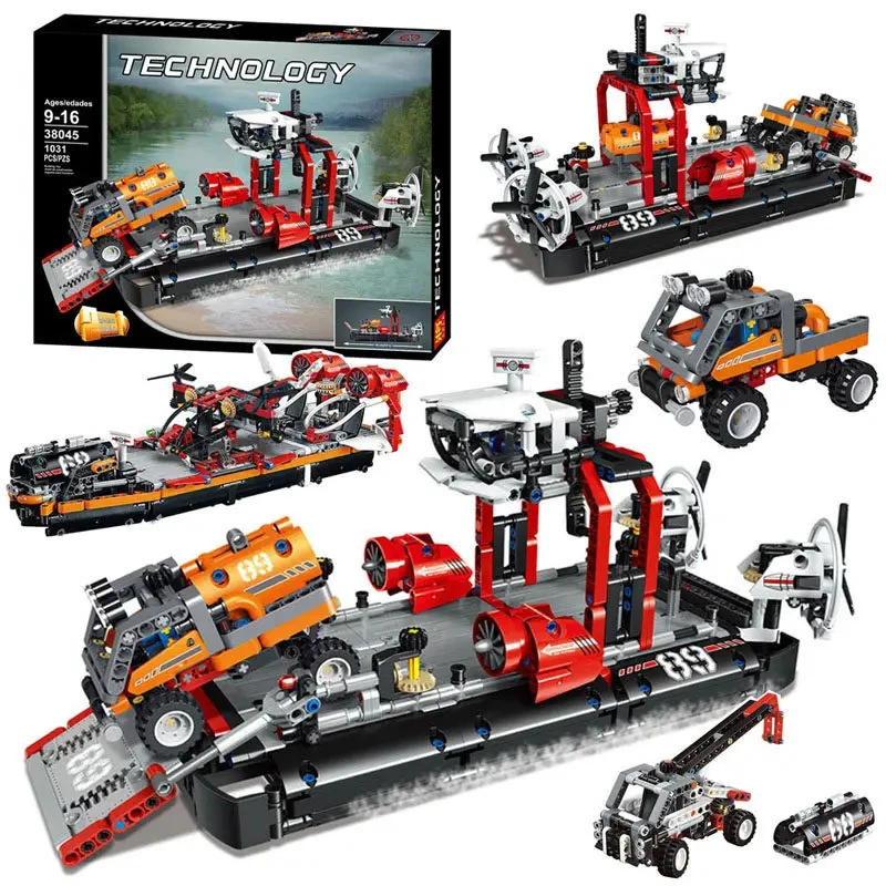 

Science and Technology Machinery Group hovercraft Ferry 42076 Children's Assembly model building block toy boy gift